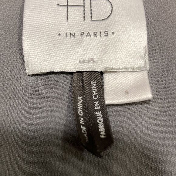 Anthropologie HD in Paris gray silk ruffle blouse size small - Picture 4 of 7